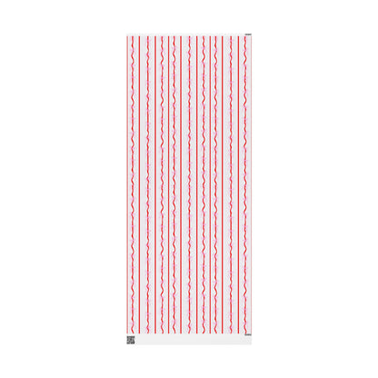 Pink Bows & Red Stripes Wrapping Paper — Coquette Gift Wrap