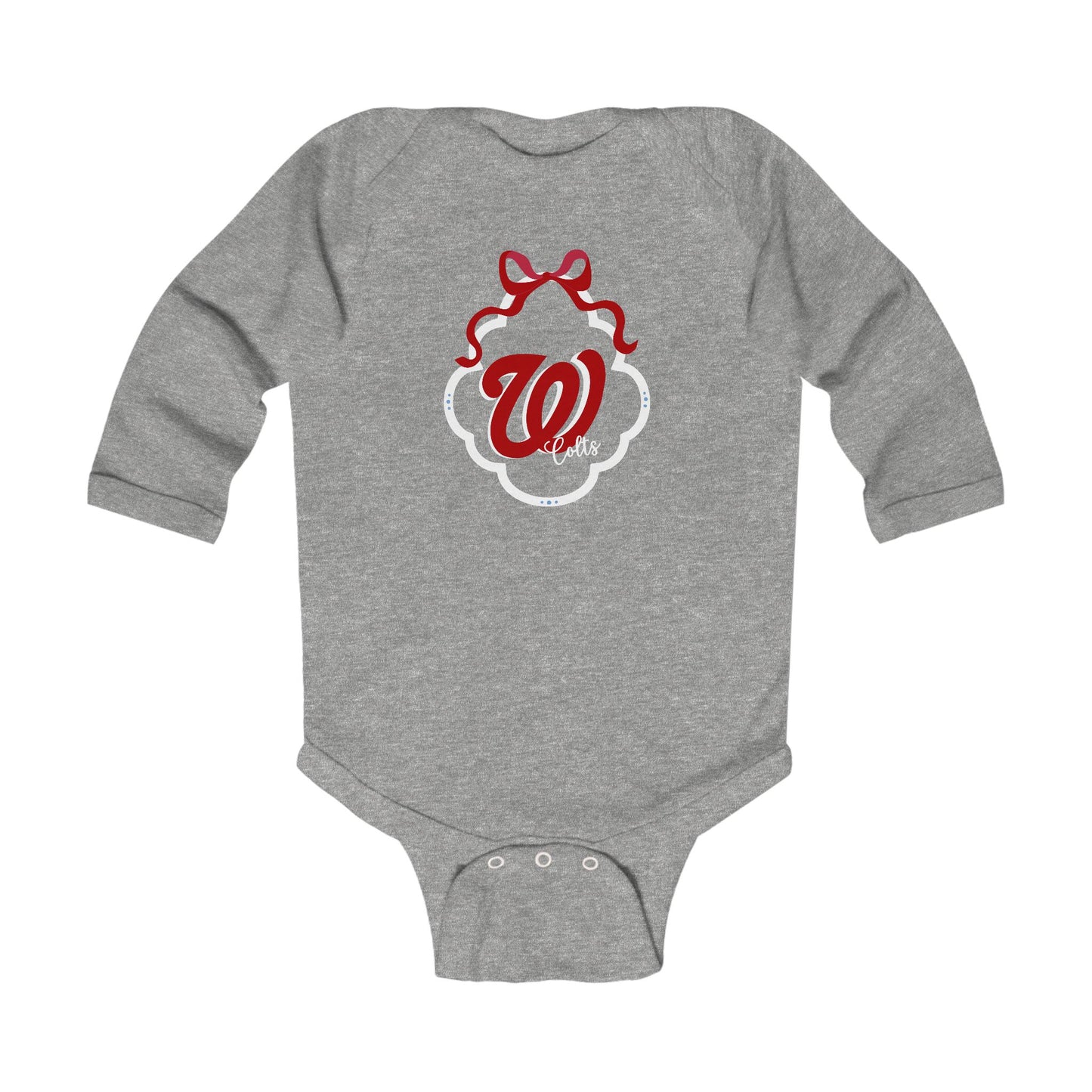 Infant - West (W) Colts -- Long Sleeve Bodysuit