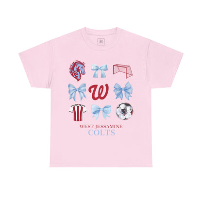 Copy of West Jessamine Colts Coquette Soccer Bows - Unisex Tee