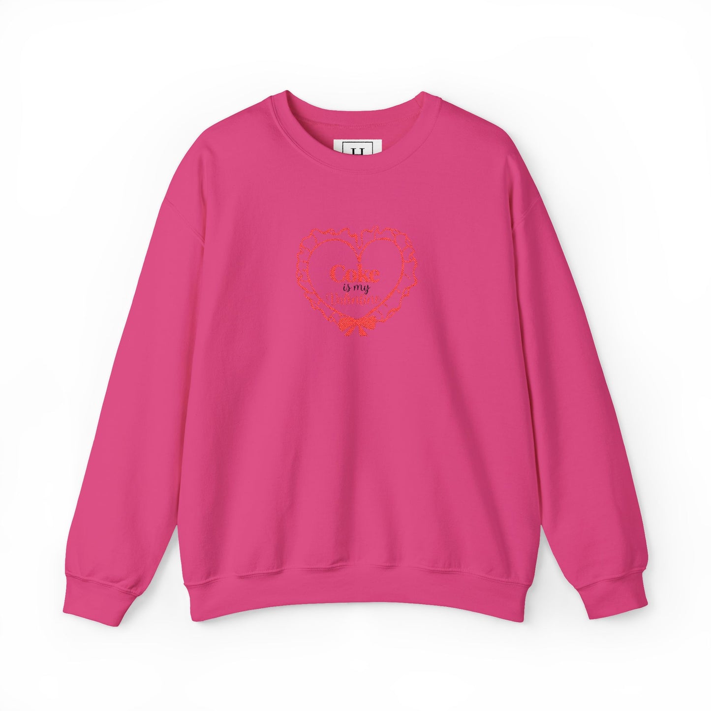 Valentine Heart 'Coke Is My Valentine' Crewneck Sweatshirt -Embroidered