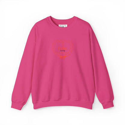 Valentine Heart 'Coke Is My Valentine' Crewneck Sweatshirt -Embroidered