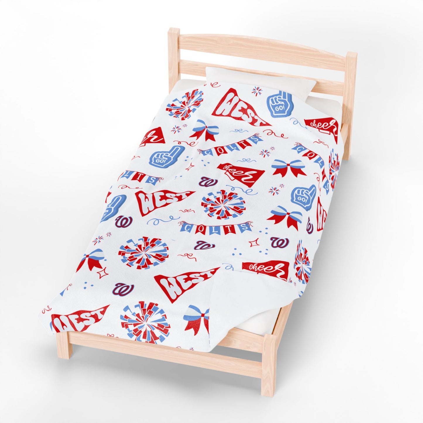 West Jessamine Colts Cheer & Bow Blanket