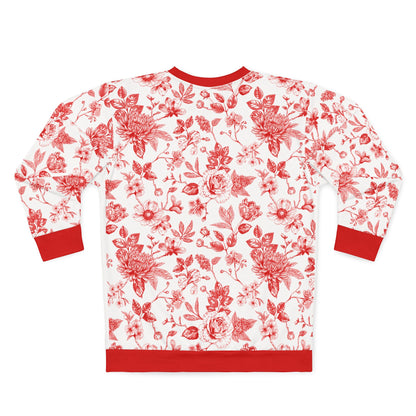 Red West Jessamine Floral Sweatshirt — All-Over Print