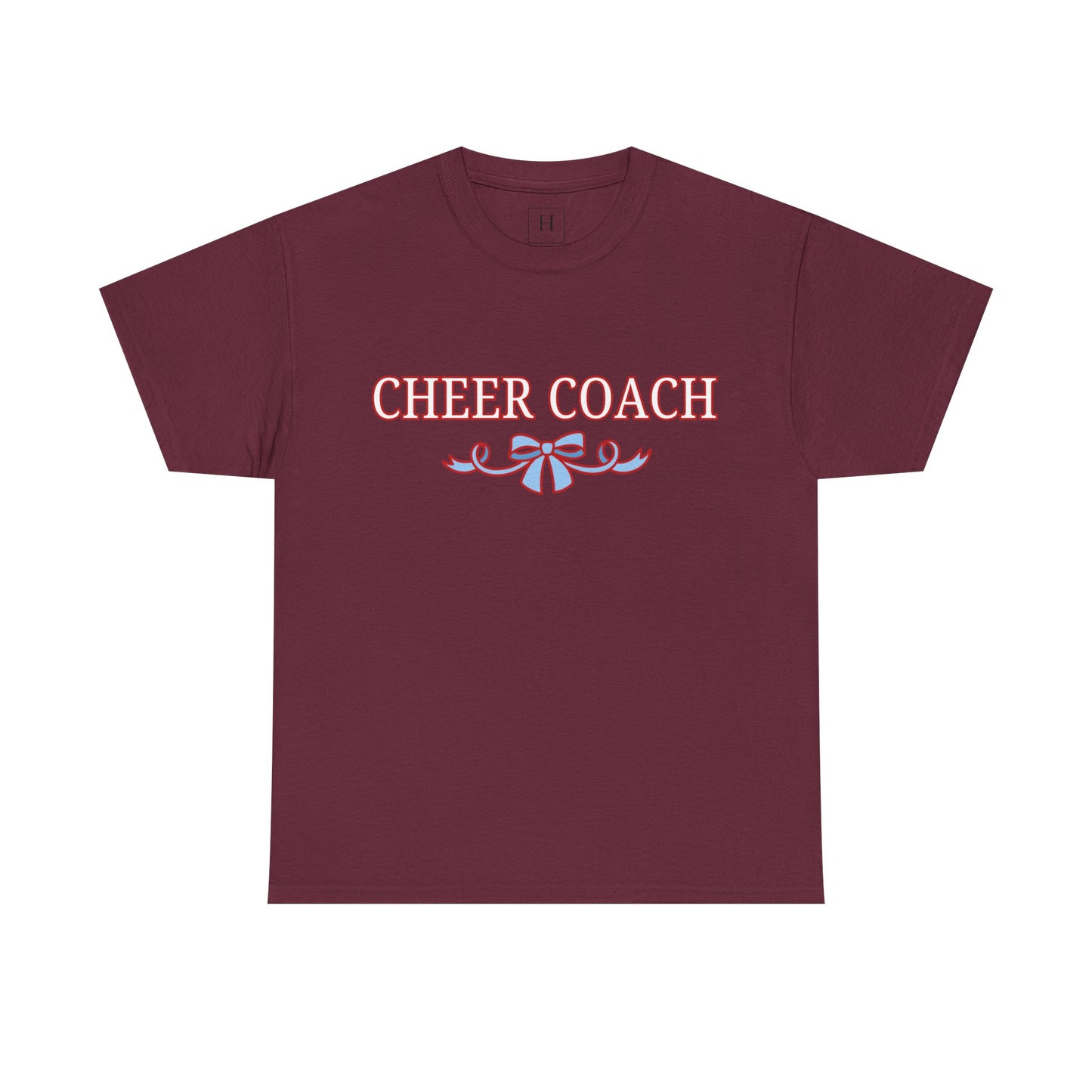 Cheer Coach (RED) Coquette Bow Unisex Heavy Cotton Tee