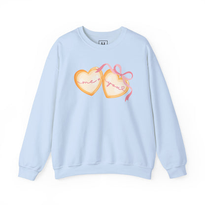 Me + You Heart Locket with Pink Bow Sweatshirt