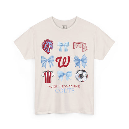 Copy of West Jessamine Colts Coquette Soccer Bows - Unisex Tee