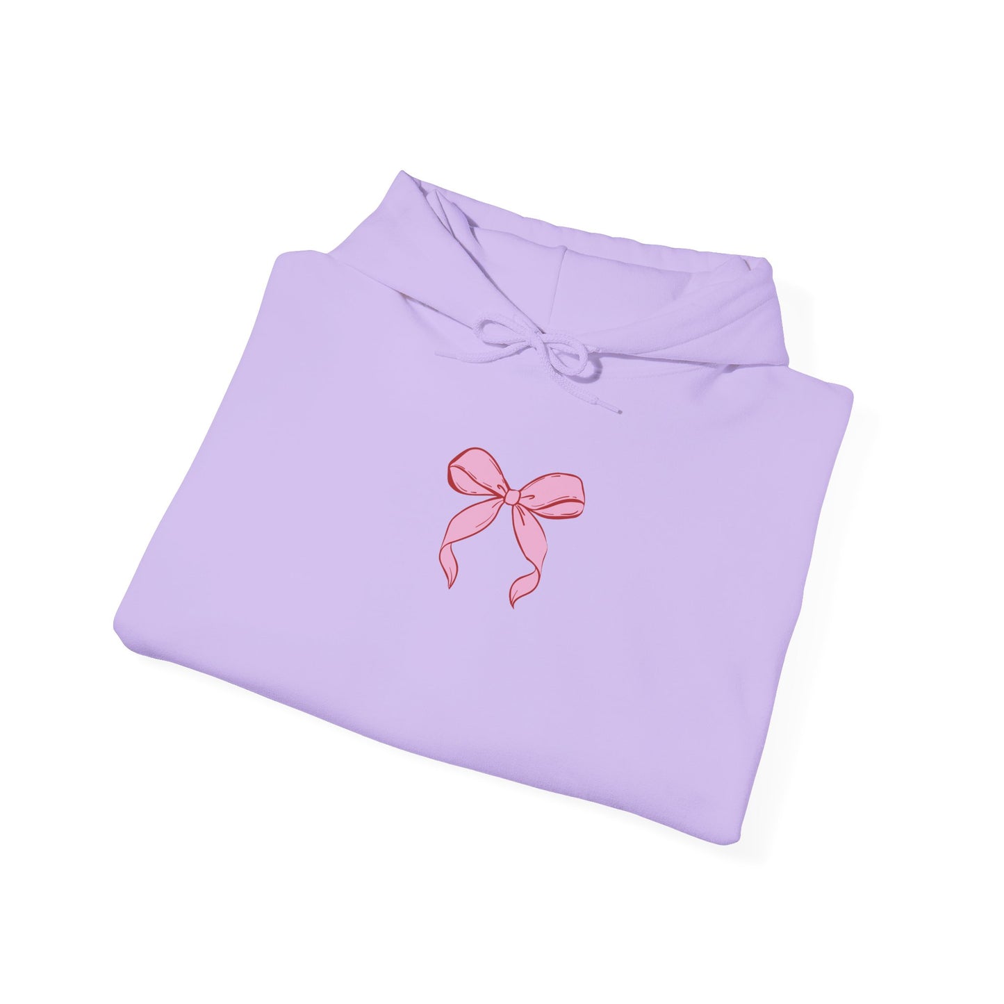 Coquette Pink Center Bow Pullover Hoodie with Bow Sleeves