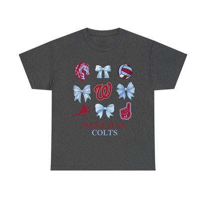 Volleyball Coquette Bows Unisex Tee - West Jessamine