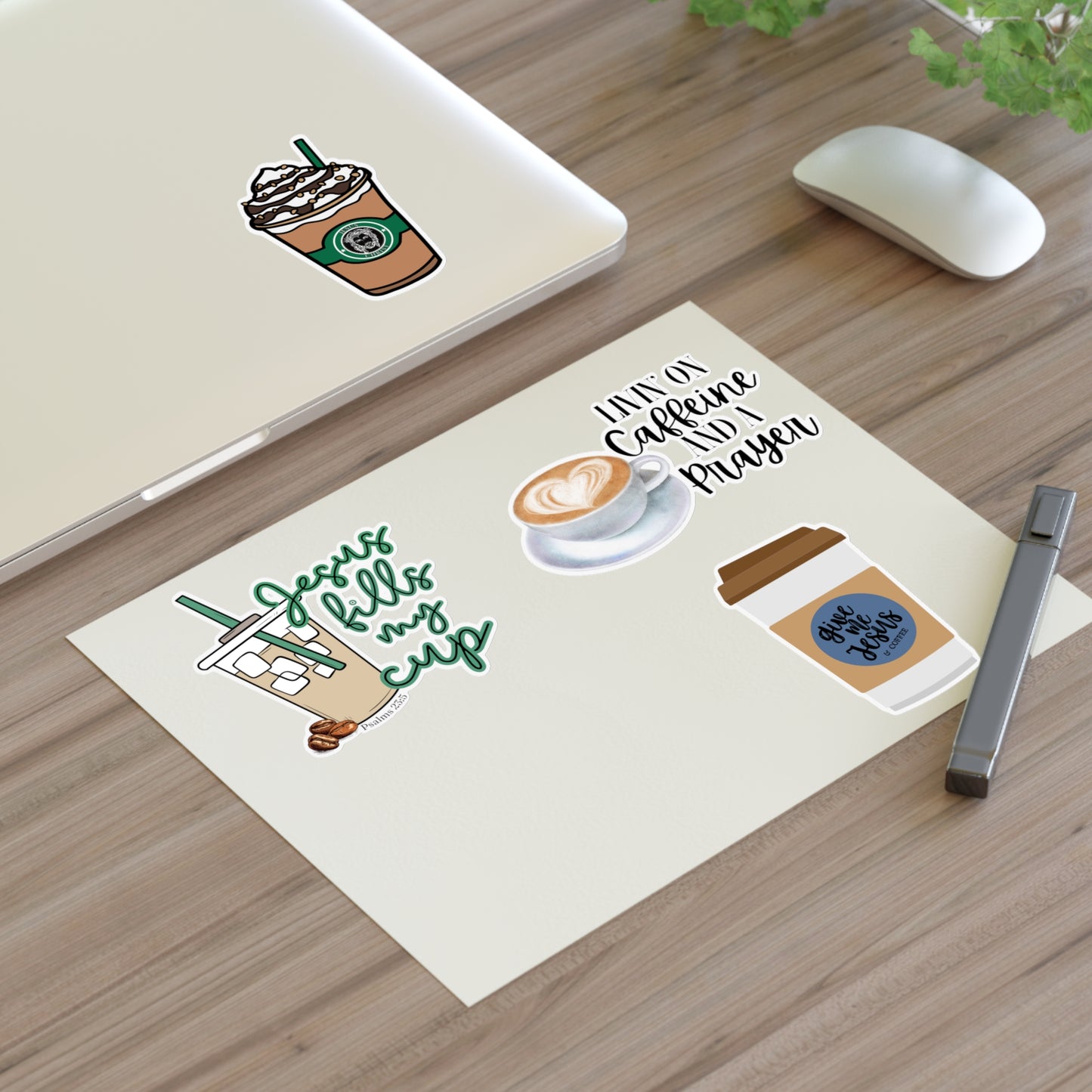 Coffee and Jesus Christian Sticker Sheets
