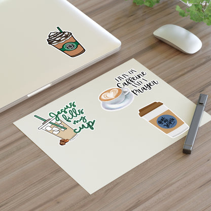 Coffee and Jesus Christian Sticker Sheets