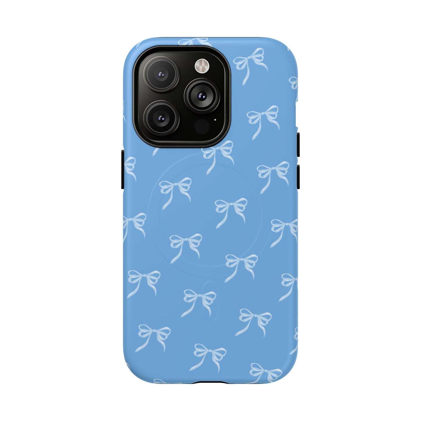 Blue Bow Coquette Design Tough Phone Case, Cute Phone Cover, Durable iPhone Case, Stylish Gift for Her