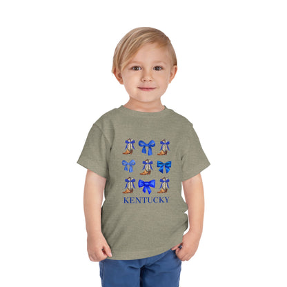 Toddler Kentucky Wildcats Coquette Bow and Cowgirl Boots Shirt