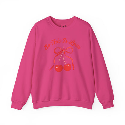 So This Is Love Cherry Bow Sweatshirt