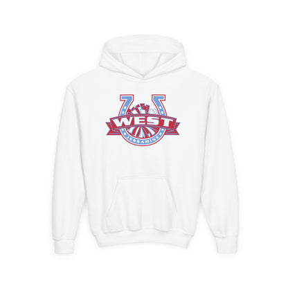 YOUTH Hoodie -- Cheerleading Unisex Tee - West Jessamine Horseshoe Logo with Poms