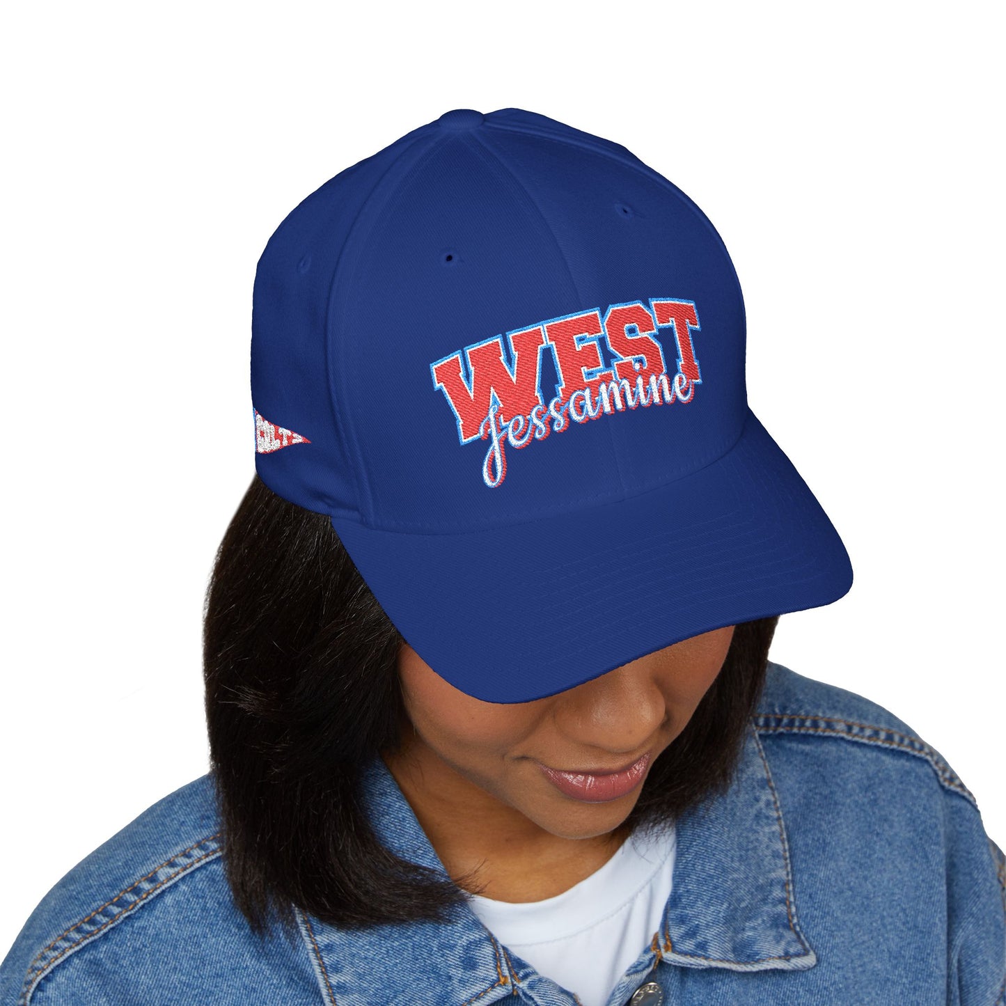 West Jessamine - Colts Pennant on Left Side - Embroidered Baseball Cap — Retro Game Day School Spirit