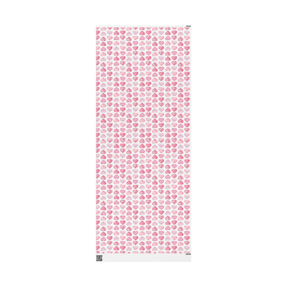 Shades of Pink Heart Wrapping Paper — Coquette Gift Wrap