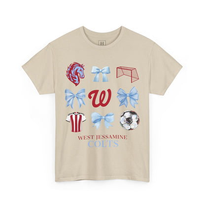 Copy of West Jessamine Colts Coquette Soccer Bows - Unisex Tee