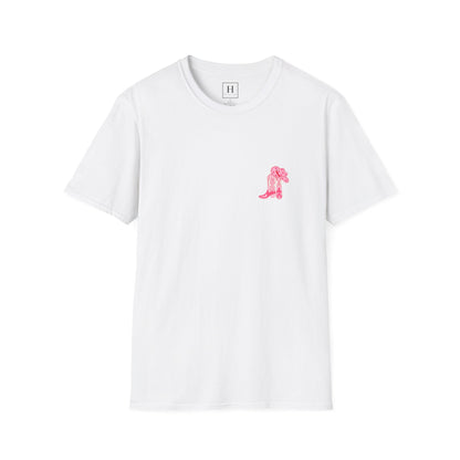 walk by faith cowgirl boot christian shirt (front and back)