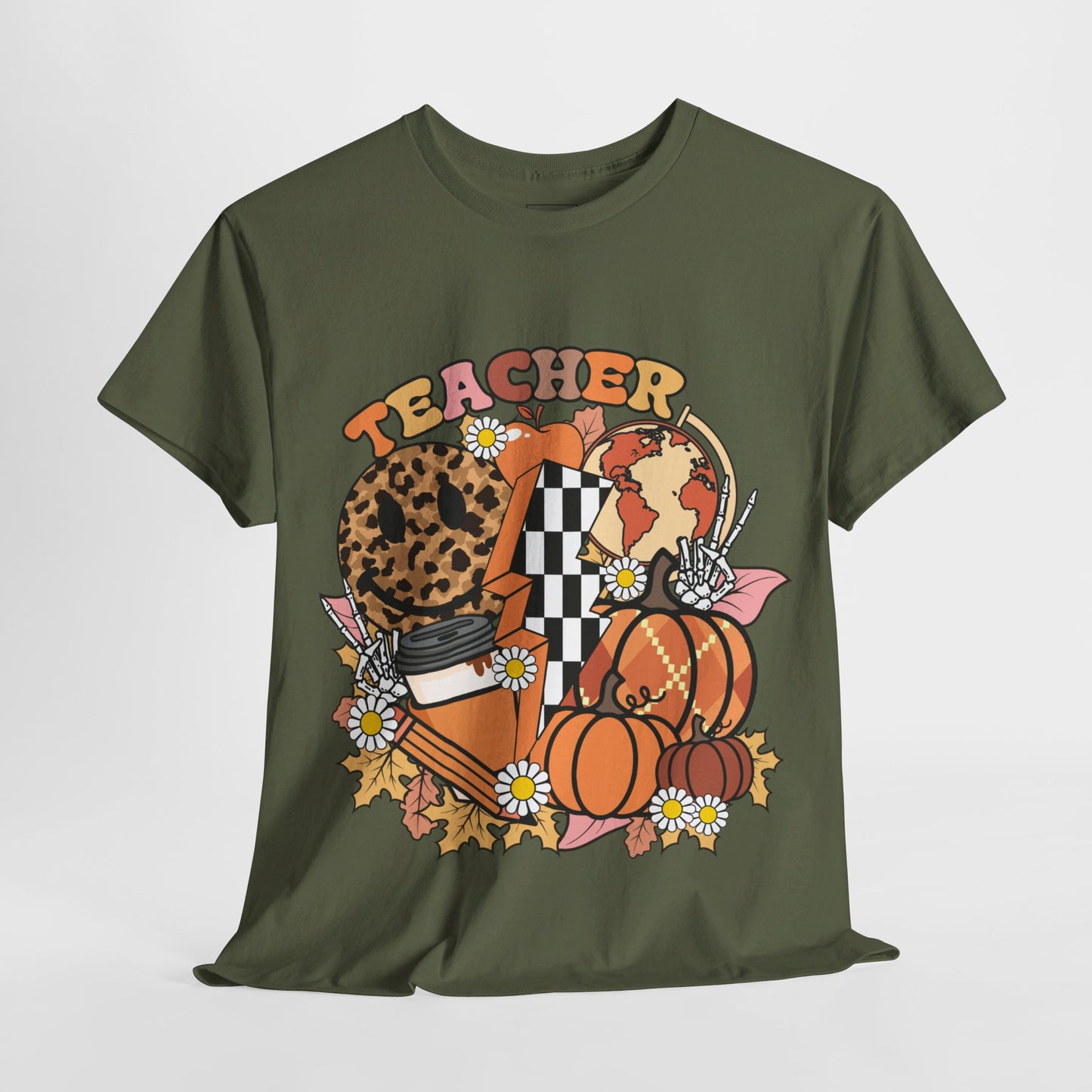 Fall Retro Teacher T-Shirt