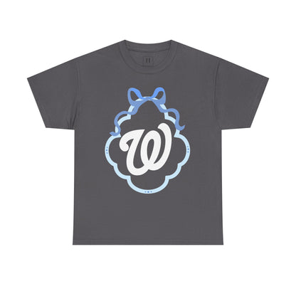 W COQUETTE BLUE BOW & BORDER