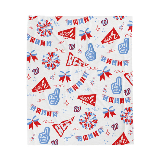 West Jessamine Colts Cheer & Bow Blanket