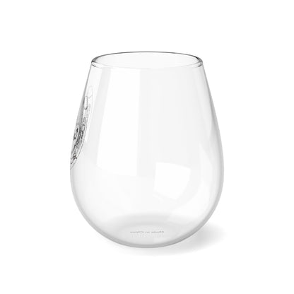 YEEHAW cowgirl cowboy Stemless Wine Glass, 11.75oz
