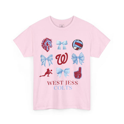 Volleyball Coquette Bows Unisex Tee - West Jessamine