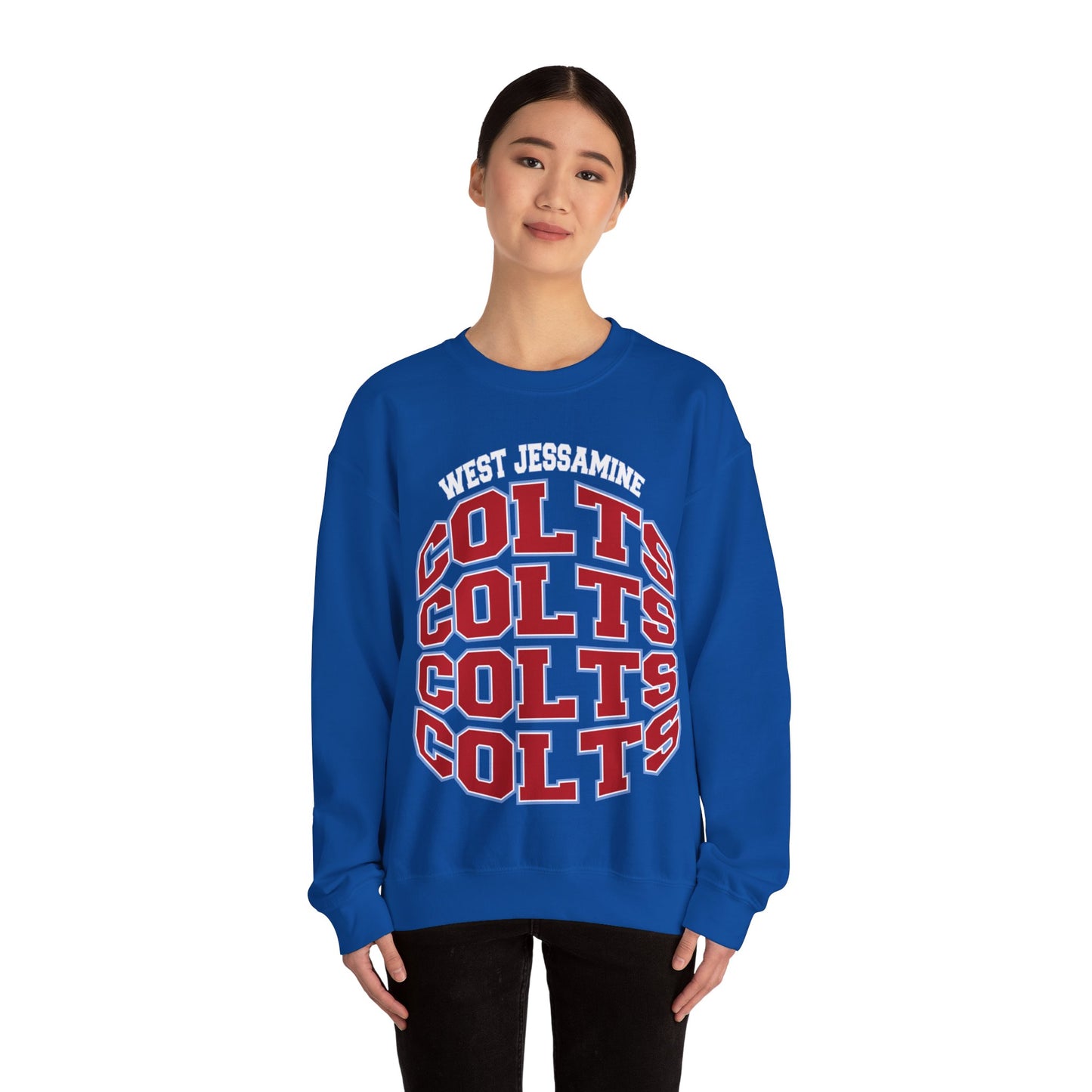West Jessamine Colts Crewneck Sweatshirt — School Spirit Pride - Unisex
