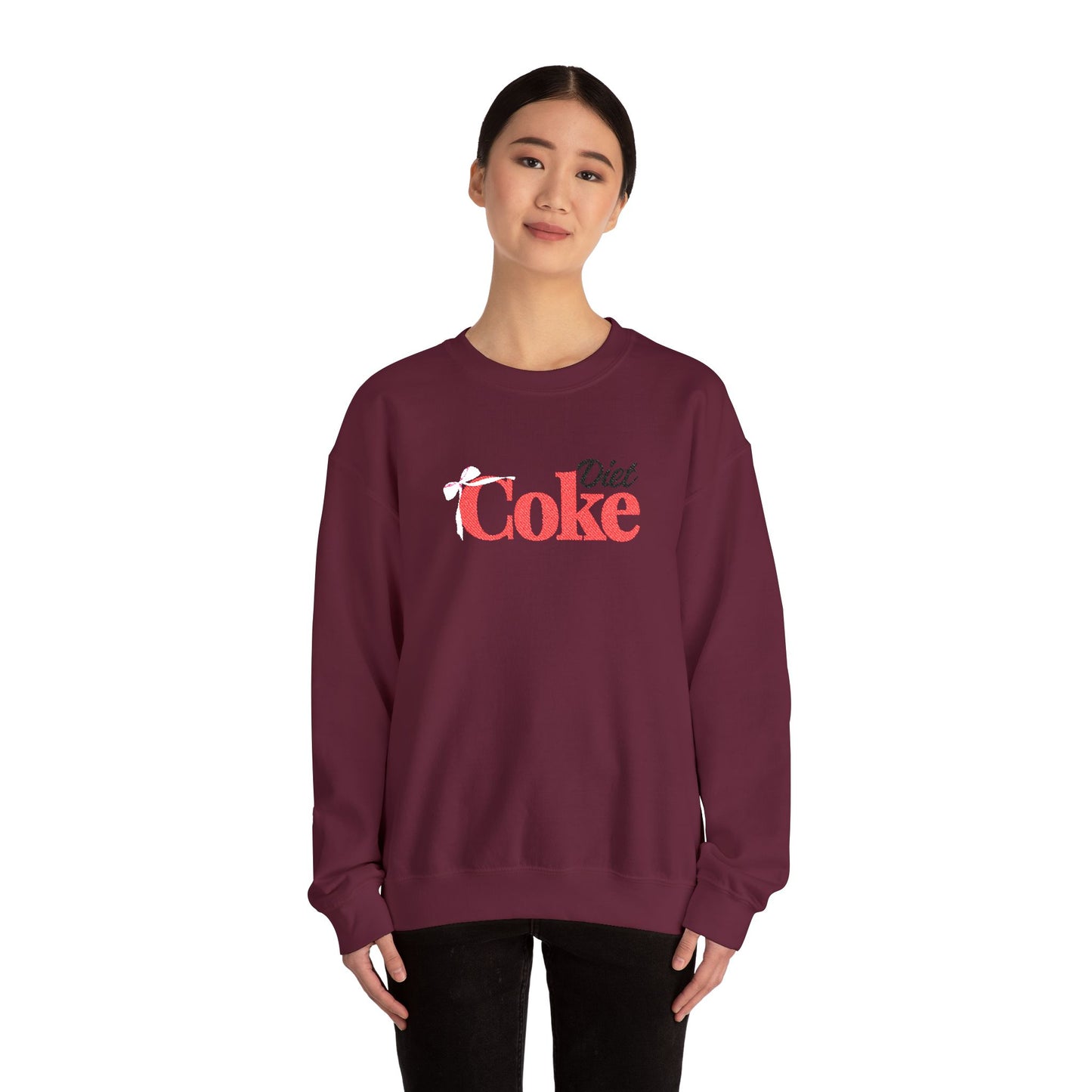 Bow 'Diet Coke' Crewneck Sweatshirt - Embroidered