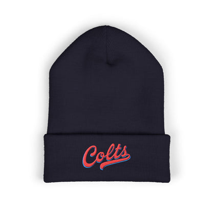 Colts Embroidered Cuffed Beanie — Classic Script Winter Hat