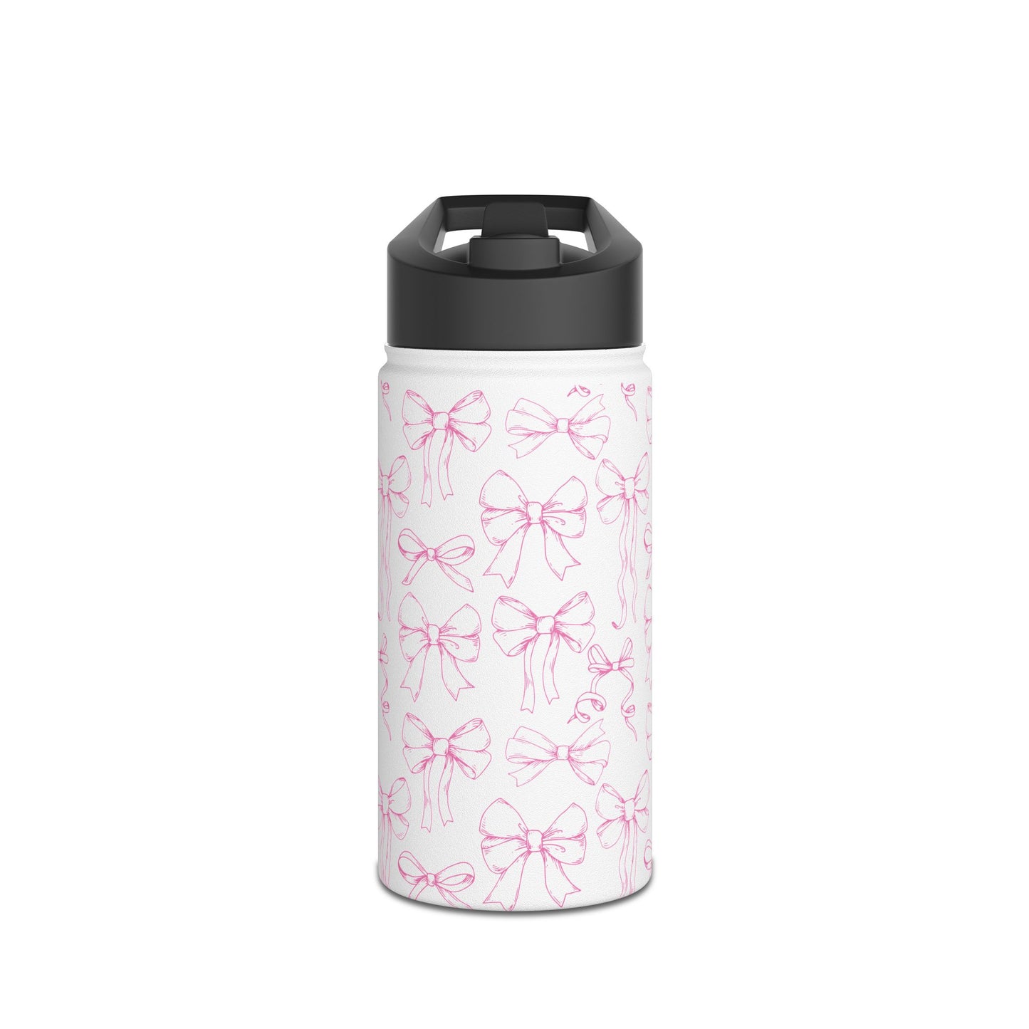 Pink Bow Pattern Stainless Insulated Water Bottle