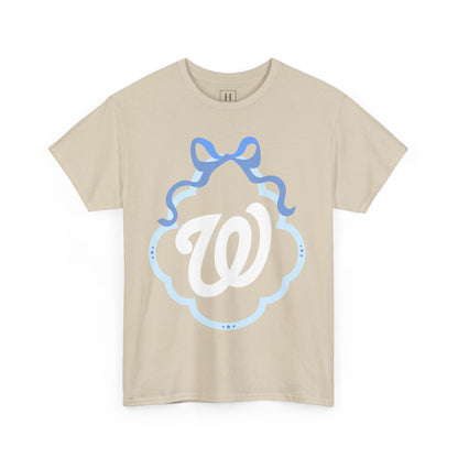 W COQUETTE BLUE BOW & BORDER