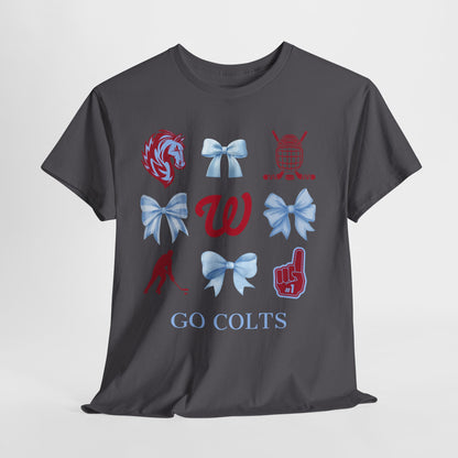 West Jessamine Colts Coquette Hockey Bows - Unisex Tee