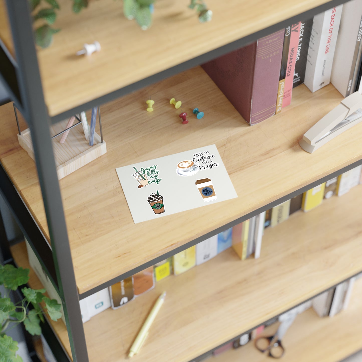 Coffee and Jesus Christian Sticker Sheets