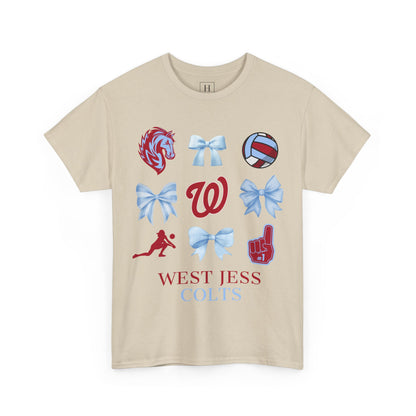 Volleyball Coquette Bows Unisex Tee - West Jessamine