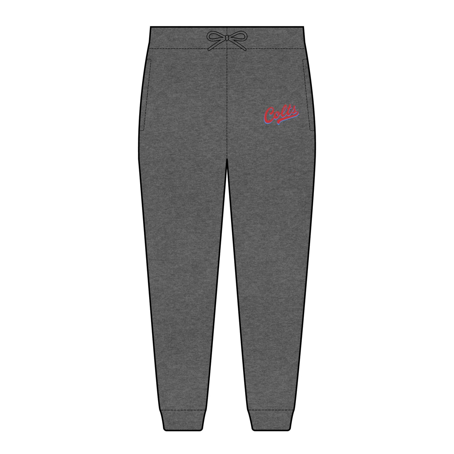 West Jessamine - Colts Embroidered Fleece Joggers for Comfort and Style - Unisex