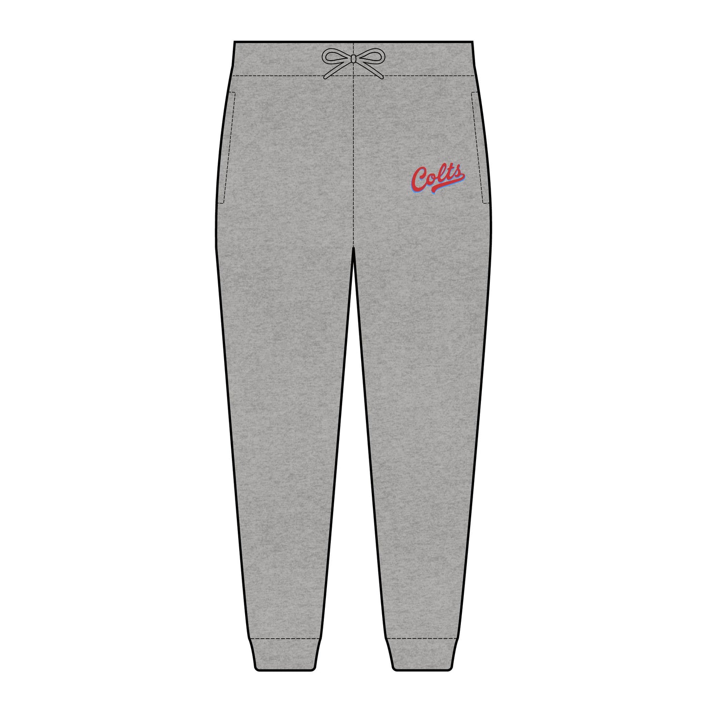 West Jessamine - Colts Embroidered Fleece Joggers for Comfort and Style - Unisex