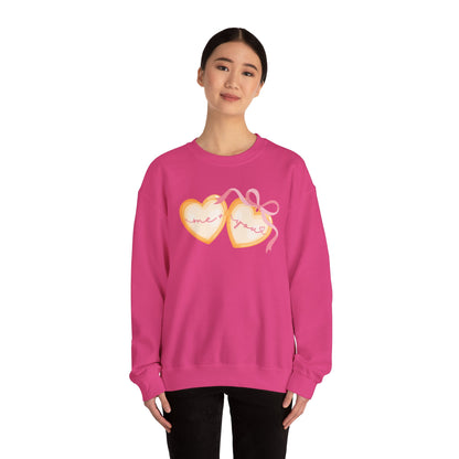 Me + You Heart Locket with Pink Bow Sweatshirt