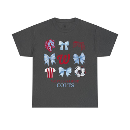 Copy of West Jessamine Colts Coquette Soccer Bows - Unisex Tee
