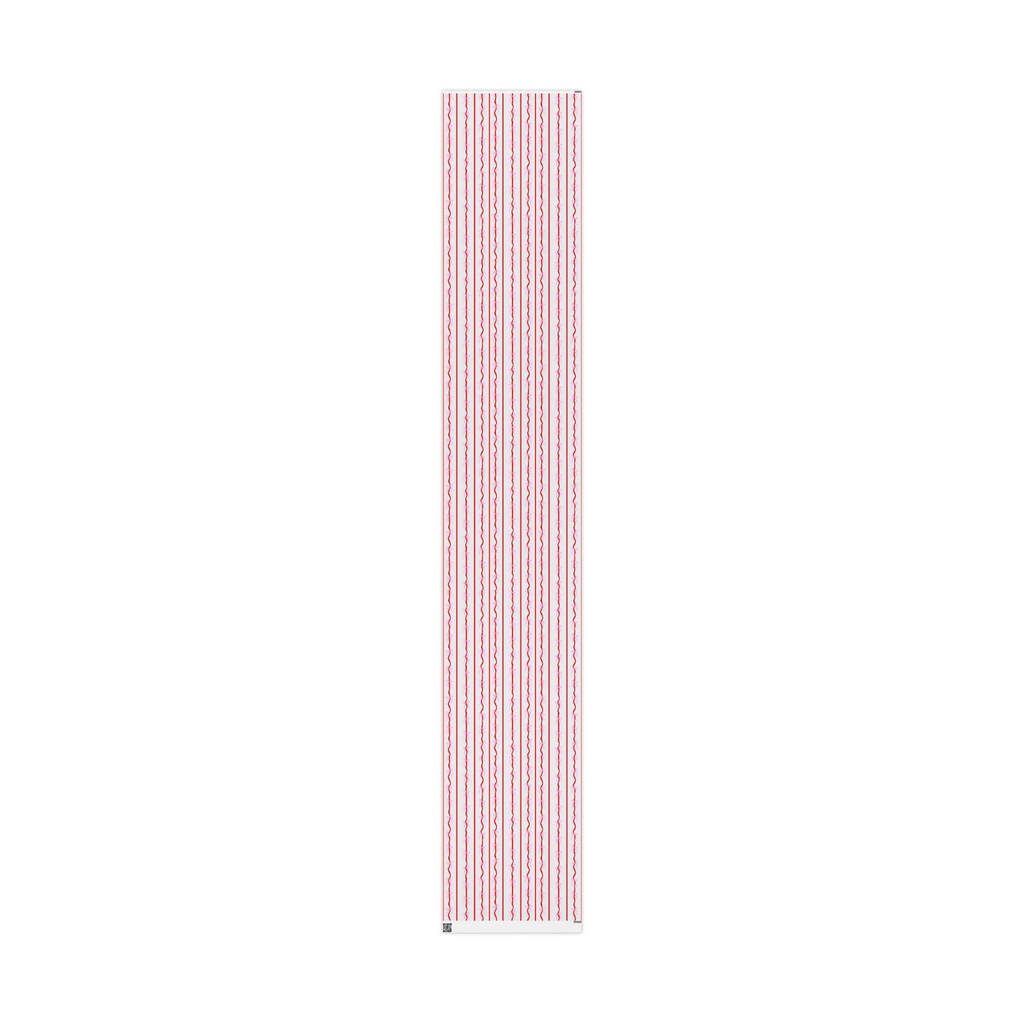 Pink Bows & Red Stripes Wrapping Paper — Coquette Gift Wrap