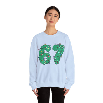 Wreath with Lights and Stars 6 7  - Christmas Sweatshirt - Unisex