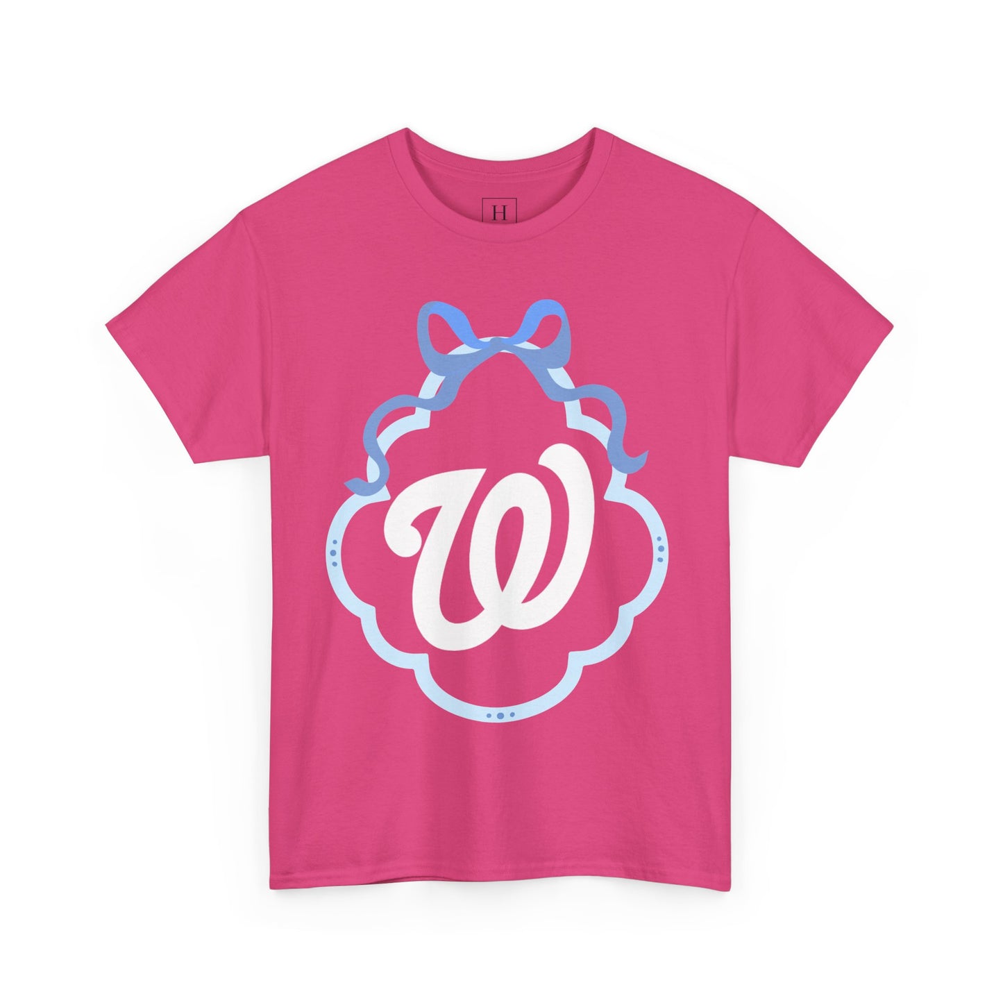 W COQUETTE BLUE BOW & BORDER