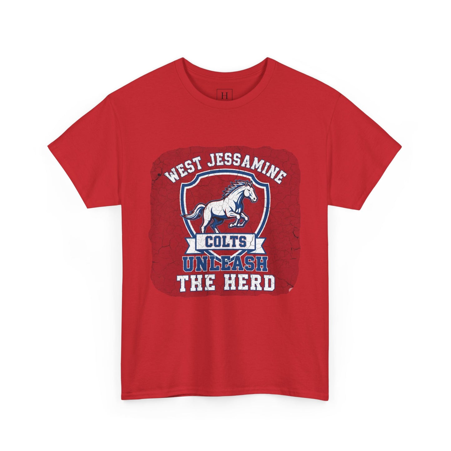 West Jessamine Colts - Unleash The Herd - Red BG Unisex Shirt