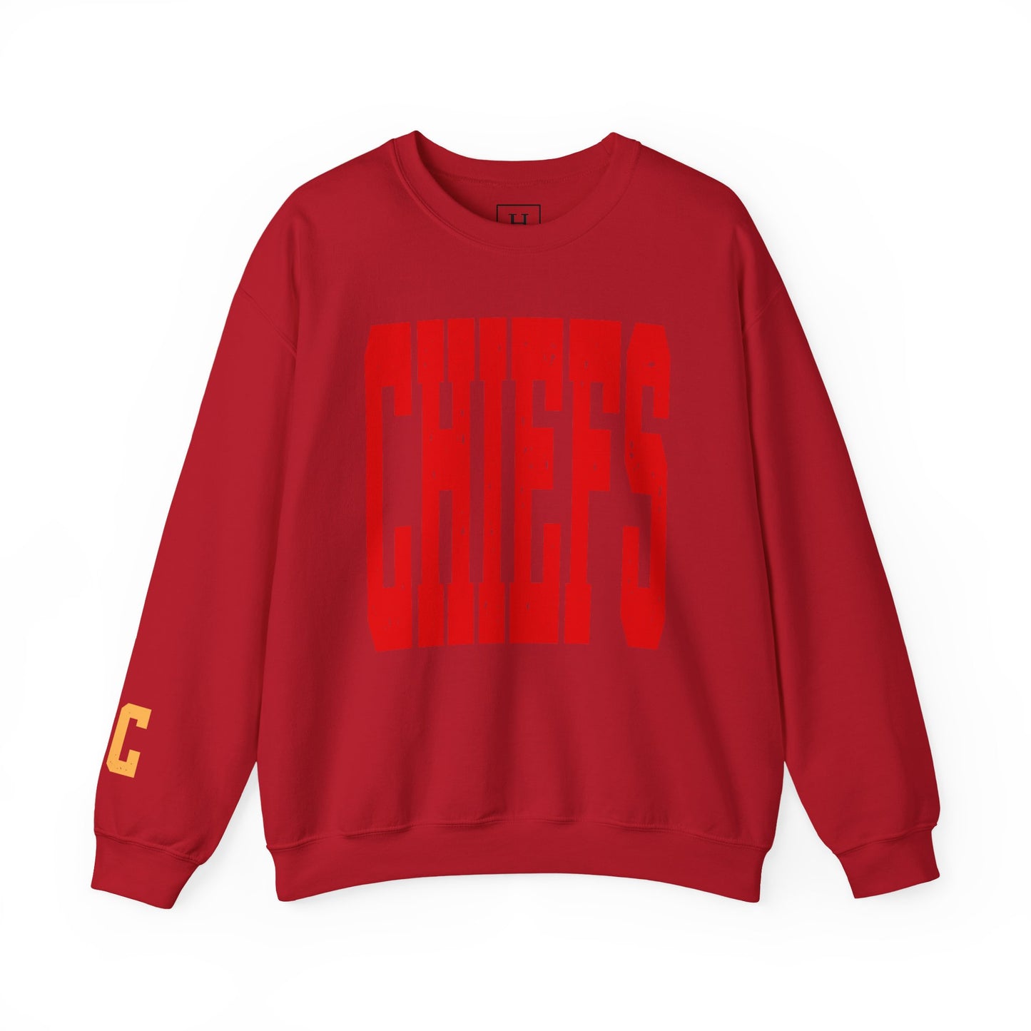 KC KANSAS CITY Chiefs  - KC on Right Sleeve - Unisex Sweatshirt