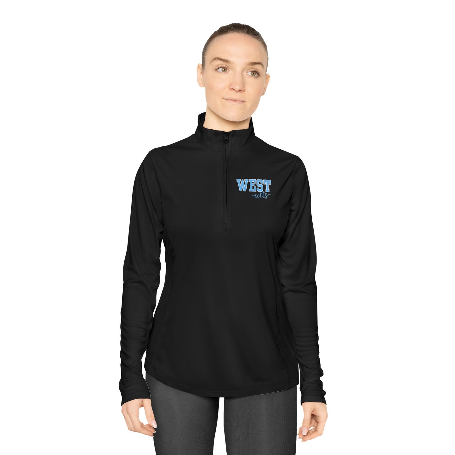 WEST JESSAMINE COLTS --- Stylish Womens Quarter-Zip Pullover for Casual Elegance, Comfortable Layering, Athletic Wear, Spring Fashion, Gift for Mom, College Apparel