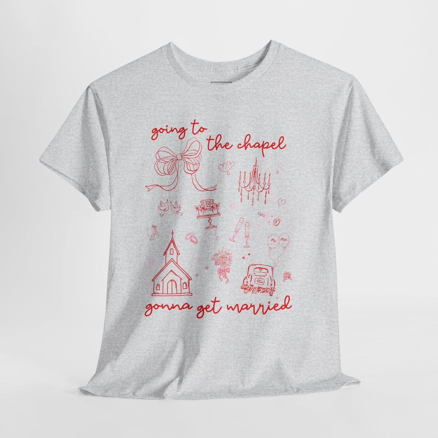 Going to the Chapel Bows & Chandelier Bridal Tee