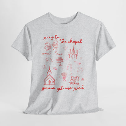Going to the Chapel Bows & Chandelier Bridal Tee
