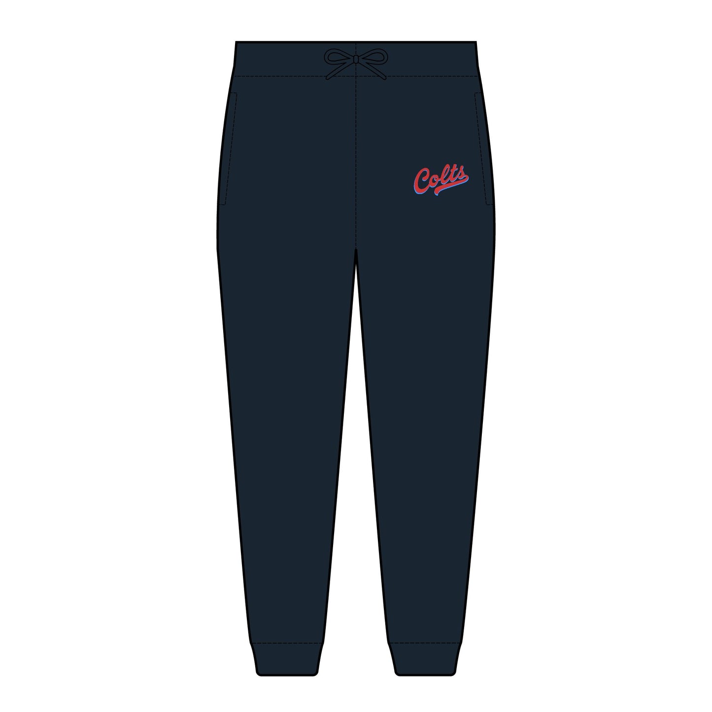 West Jessamine - Colts Embroidered Fleece Joggers for Comfort and Style - Unisex