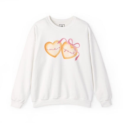 Me + You Heart Locket with Pink Bow Sweatshirt