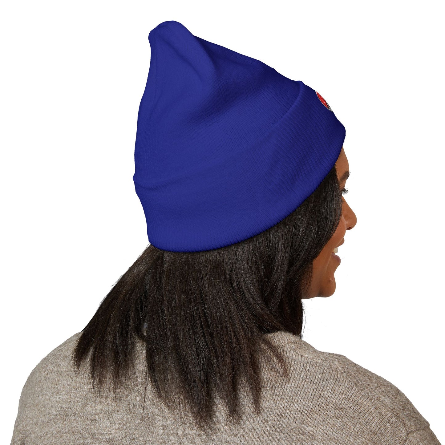"Diet Coke" Heart Embroidered Cuffed Beanie — Classic Script Winter Hat